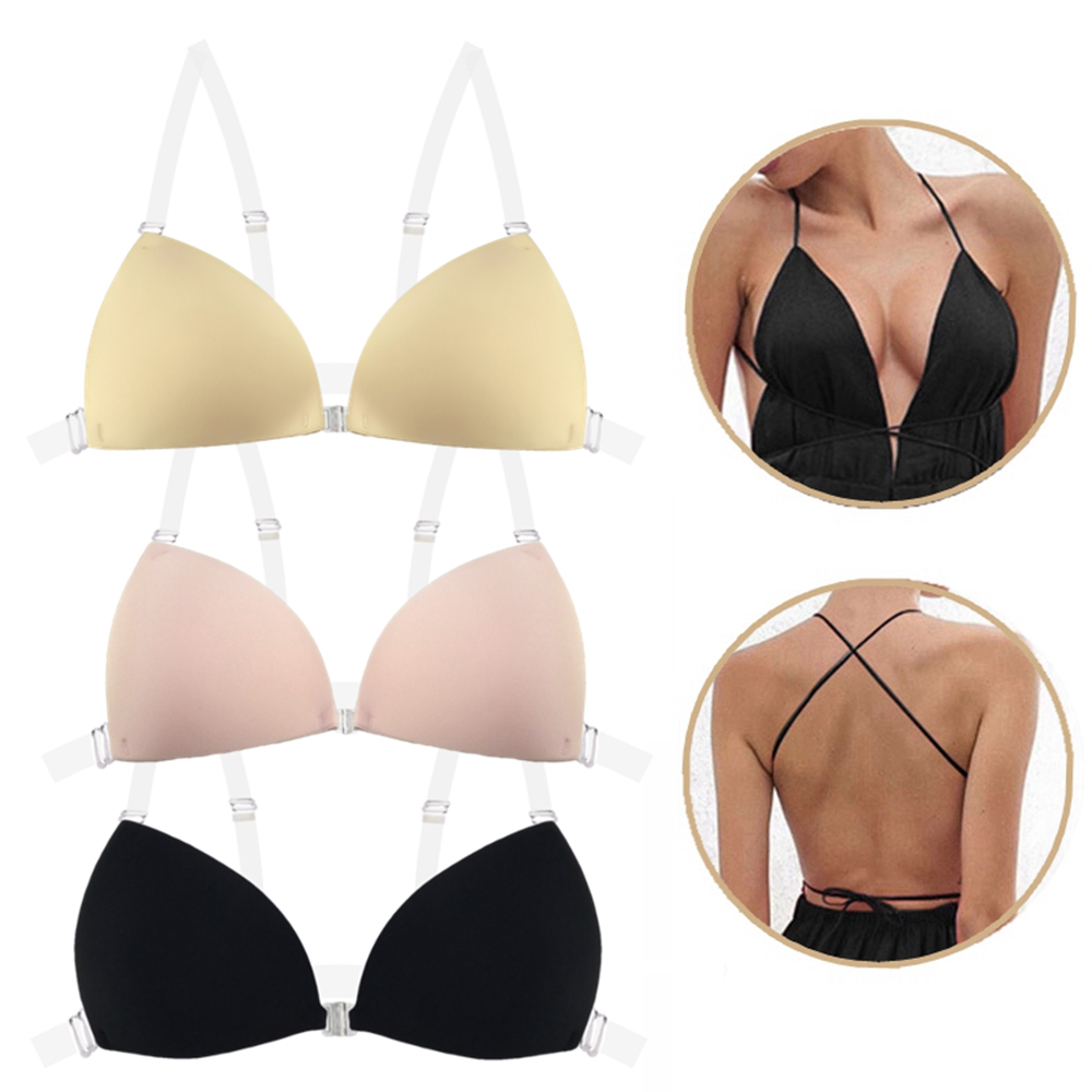 Plunge Bra Push Up - Силиконовый бюстгальтер-невидимка для женщин, для свадебных